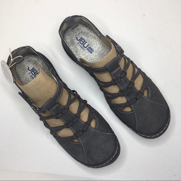 JBU By Jambu Juliet charcoal Mary Jane sandals NIB - Picture 2 of 8